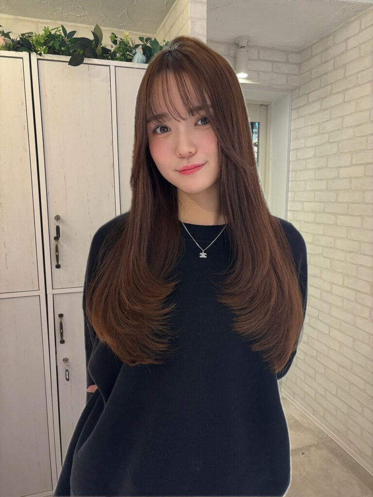 丸顔さんおすすめレイヤーカット